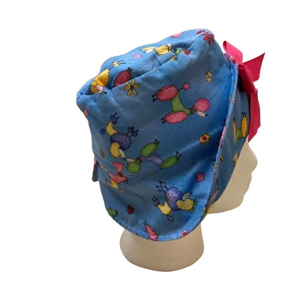 Chicken Noodle San Francisco Baby Girl's Bucket Hat Infant Size Dog Print Bow